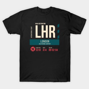 London Heathrow Airport Stylish Luggage Tag (LHR) T-Shirt